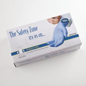 Powder-Free Disposable Nitrile Gloves, Medium, Blue