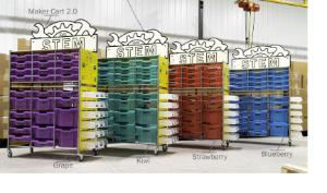 Cart Bin with Colors