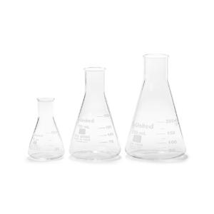 Erlenmeyer flasks, set of 3