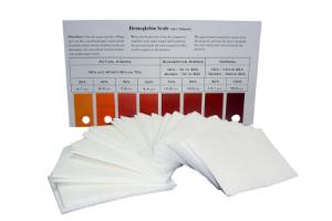 Tallquist hemoglobin scale, 150 tests