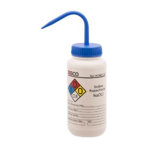 Wash bottle, sodium hypochlorite, 500 ml