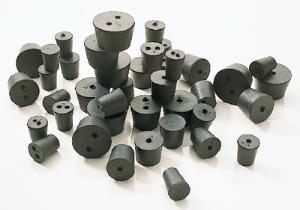 1-Hole Natural Rubber Stoppers