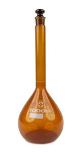 Flask volumetric amber class A 1000 ml