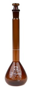 Flask volumetric amber class A 25 ml