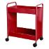 Cart steam two 4" deep trays red