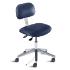 Biofit Bridgeport series static control chair, medium seat height range, aluminum base and casters; grounded Navy Upholstery