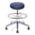 Biofit Rexford series static control stool, medium seat height range with aluminum base, adjustable footring and glides