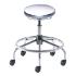 Biofit Traxx series ISO 4 cleanroom stool, Low seat height range with steel base, affixed footring and casters