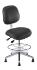Biofit Elite series ergonomic chair, medium seat height range with free floating articulating control, adjustable footring, aluminum base and glides