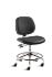 BioFit MVMT Tech Series Chair with Heavy Duty Tubular Steel Base, Desk Height, Medium Backrest, Black Vinyl Upholstery, Affixed Footring, Casters and Technical Performance Package.