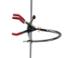 3-prong clamp with flexible extension rod