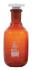 Reagent bottles with polypropylene stopper, amber, narrow mouth