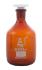 Reagent bottles with polypropylene stopper, amber, narrow mouth