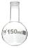 Boiling flasks, round bottom, narrow neck