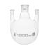 Distilling flasks with 3 parallel necks, round bottom, interchangable joints