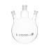 Distilling flasks with 3 parallel necks, round bottom, interchangable joints