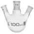 Distilling flasks with 3 angled necks, round bottom, interchangable joints