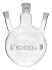 Distilling flasks with 3 angled necks, round bottom, interchangable joints