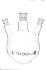 Distilling flasks with 3 angled necks, round bottom, interchangable joints