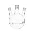 Distilling flasks with 3 angled necks, round bottom, interchangable joints
