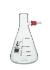 Filtering flasks with plastic fitted integral side arm, heavy wall