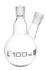 Distillation flasks, 2 neck with threaded joint