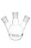 Distillation flasks, 3 necks with threaded joint