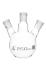 Distillation flasks, 3 necks with threaded joint